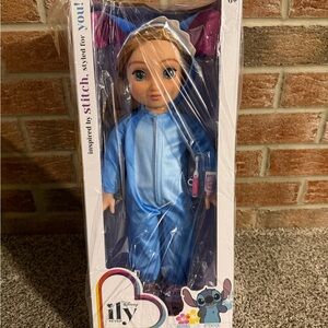 NEW Disney ILY 18” STITCH Doll in Blue Sleepwear VHTF STRAWBERRY BLONDE GIRL